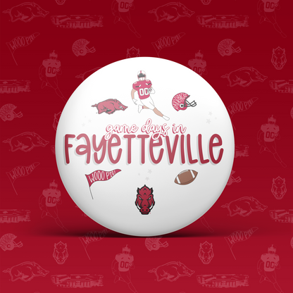 Arkansas Game Day Tailgate Buttons | Game Day Pins
