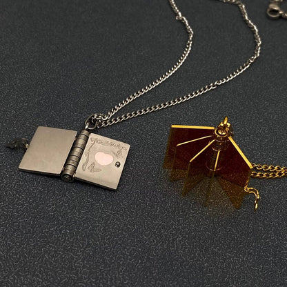 Openable Book Charm Necklace