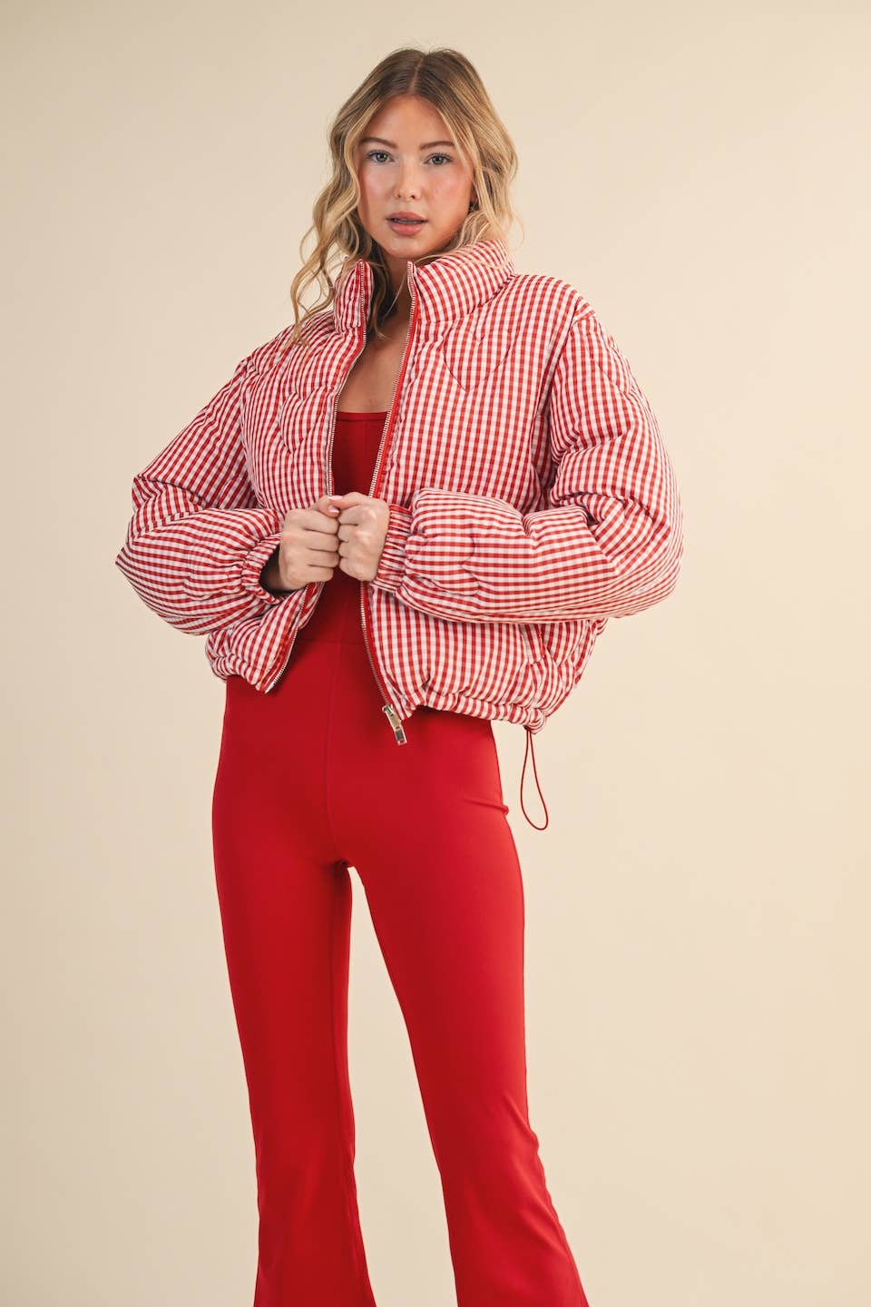 Gingham Heart Puffer