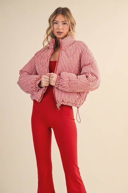 Gingham Heart Puffer