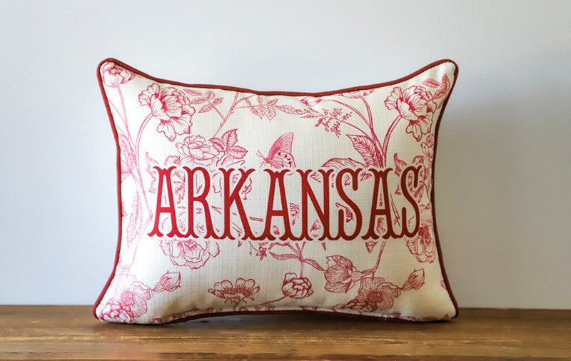 Arkansas Toile Pillow