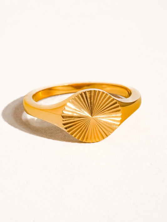 18k Gold Modern Signet Ring