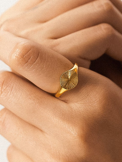 18k Gold Modern Signet Ring