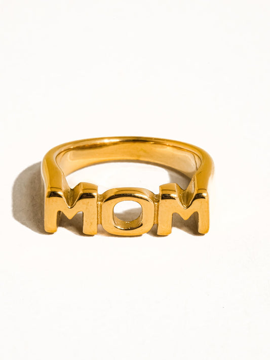 18K Gold Mom Ring