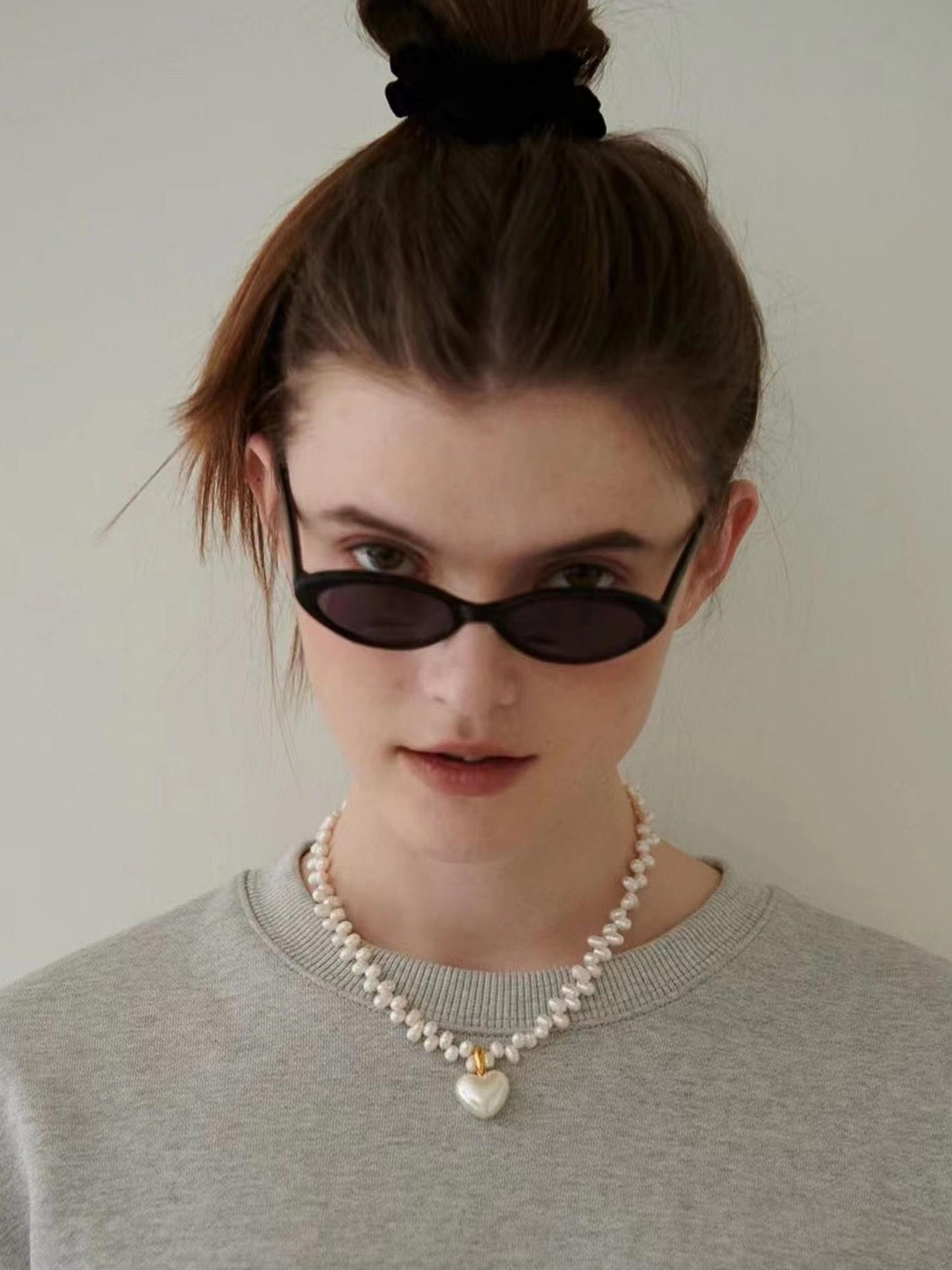 Classic Pearl Heart Choker