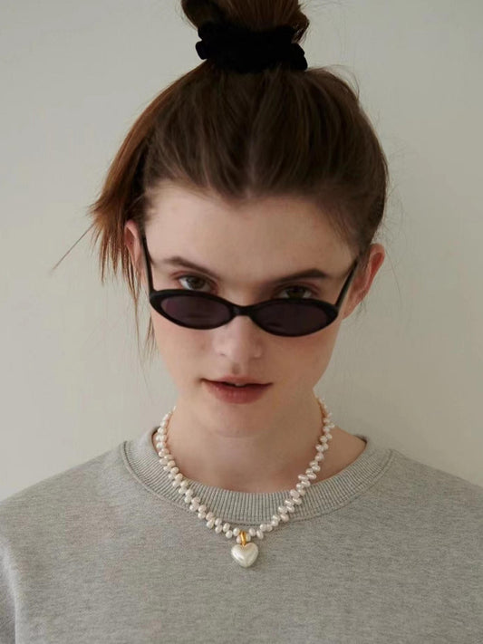 Classic Pearl Heart Choker