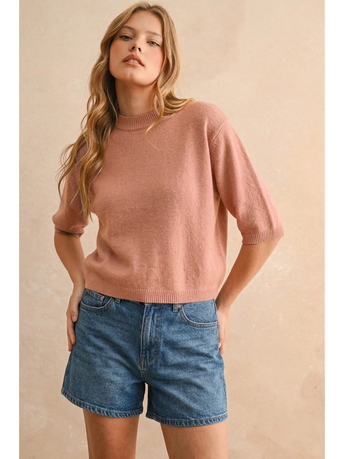 Short Sleeve Sweater Top