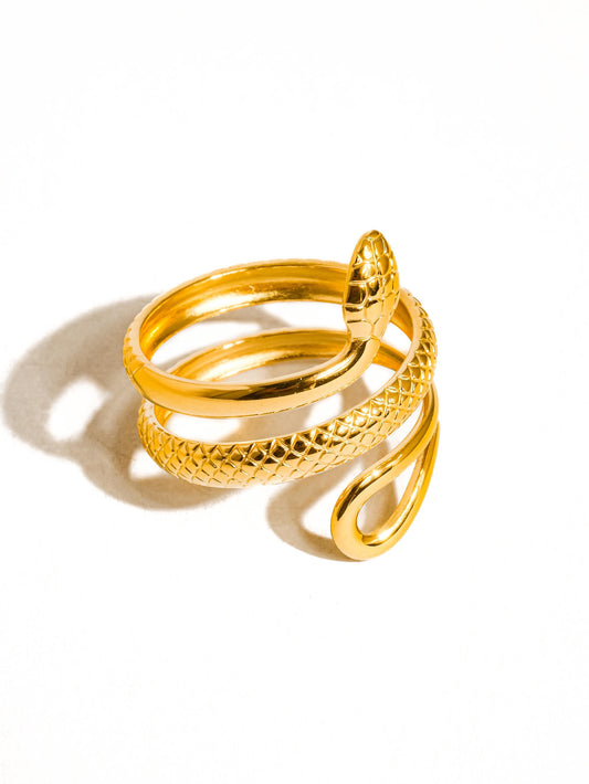 18k Gold Serpent Wrap Ring