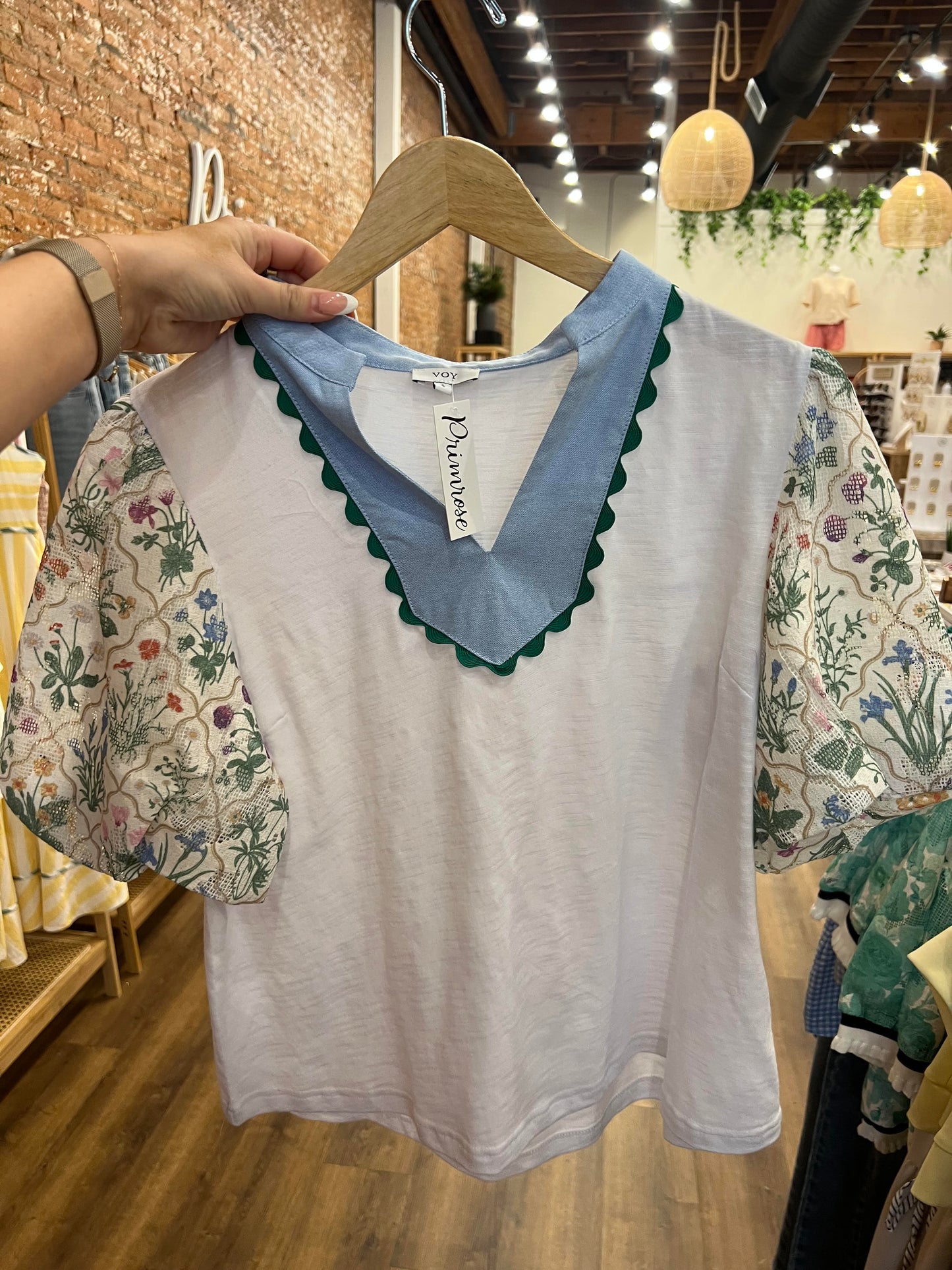 Floral Bubble Sleeve